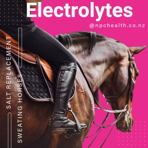 Electrolytes for horses and ponies to replace lost salts in sweat or during hot conditions.